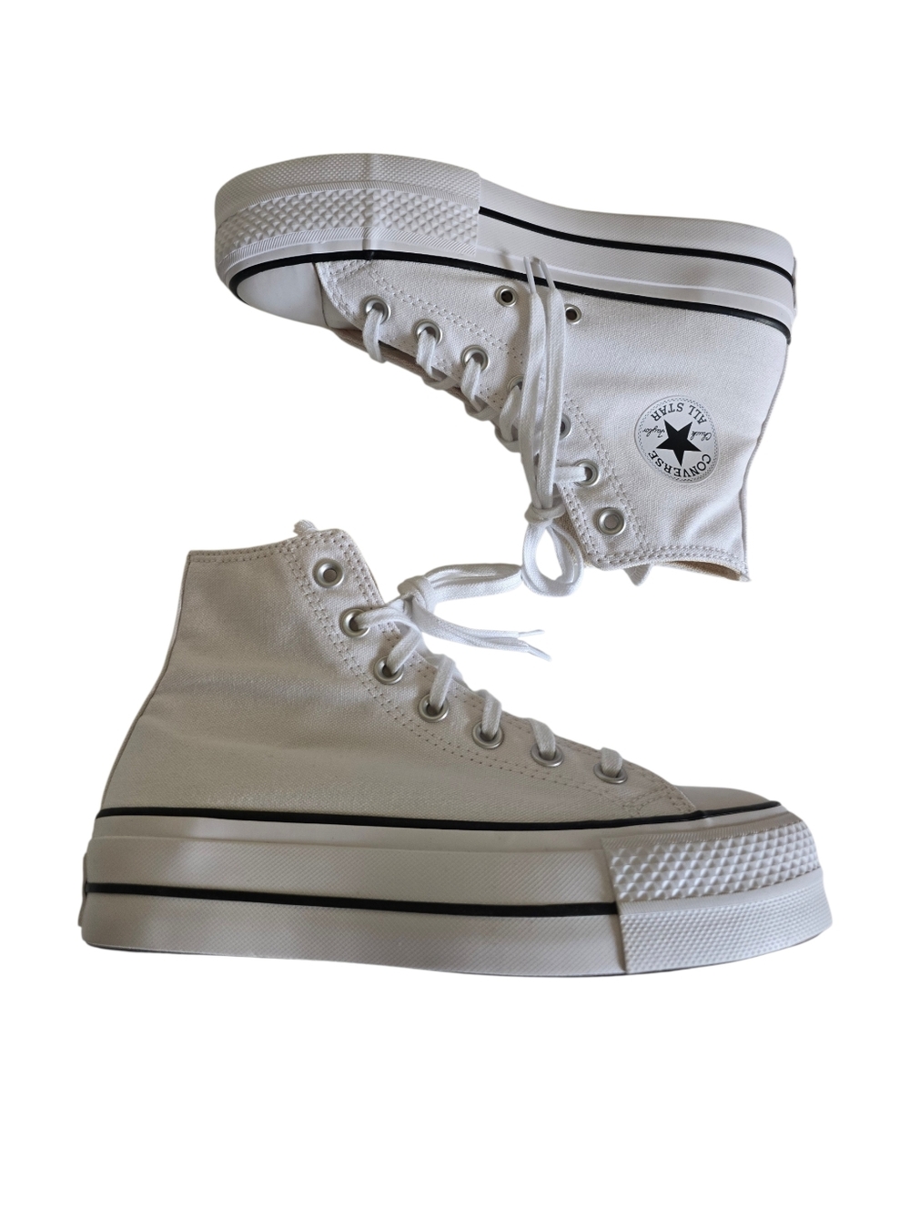 NEW🤍Converse Chuck Taylor All-Star Women White Lift High-Top Platform Sneakers - Picture 10 of 16
